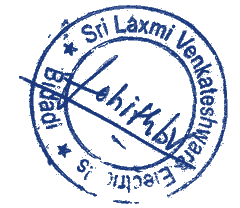 Original scanned company seal and signature